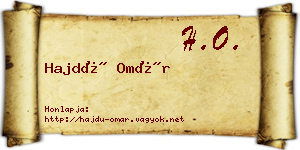 Hajdú Omár névjegykártya